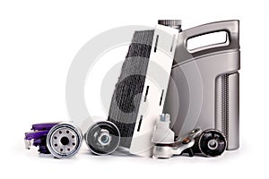 Car inspection, spare parts, car accessories, air filters, brake disc, headlights