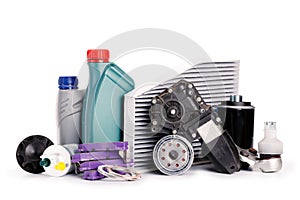 Car inspection, spare parts, car accessories, air filters, brake disc, headlights