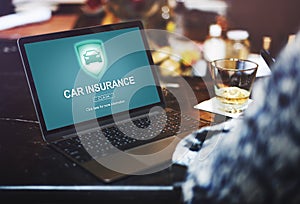 Car Insurance Accident Property Protection Concept