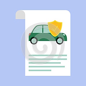 Car insurance concept, car protection