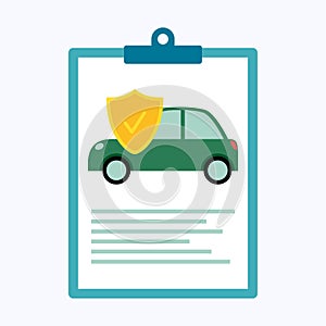 Car insurance concept, car protection