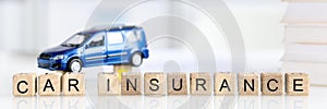 Car insurance and reliable quality service closeup