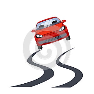 Car Insurance and Unsafe Drive Risk Vector Illustration