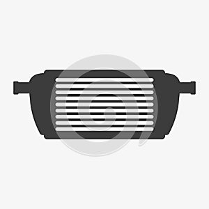 Car intercooler vector icon on white background