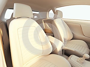 Car interior - clay render