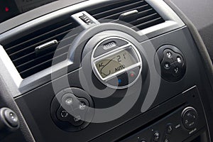 Car interior with climat-control view. photo