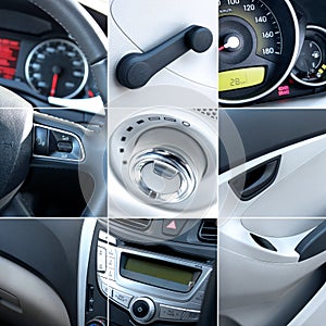 Car interior collage