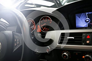 Car interior dashboard