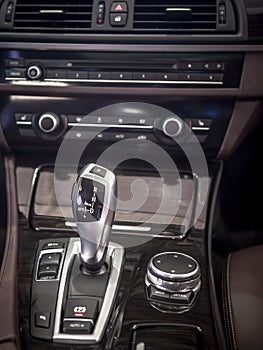 Car Interior detail,shift gear