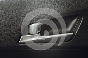 Car interior details of door handle