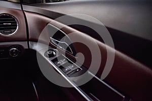 Car interior details, car doors