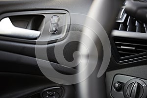 Car Interior Driver Side View. Modern Car Interior Design