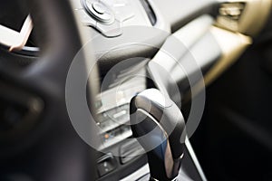 Car Interior Driver Side View. Modern Car Interior Design