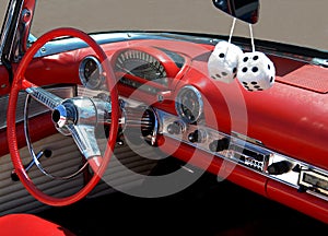 Car interior fuzzy dice