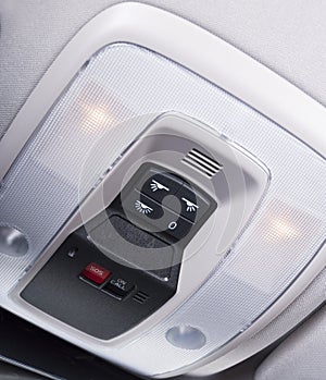 Car interior light panel on the top