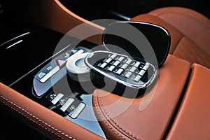 Car interior luxury service. Car interior details