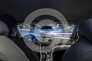 Car interior speed driving