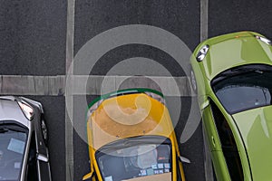 Car at intersection with traffic light photo