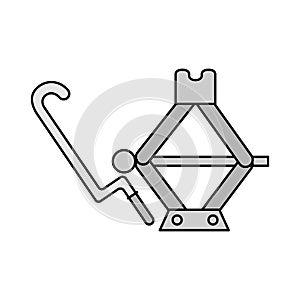 car jack, car repair, car service line icon colored. element of car repair illustration icons. Signs, symbols can be