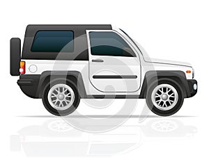 Car jeep off road suv vector illustration