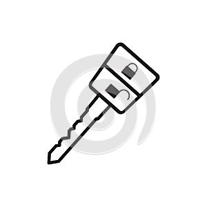 Car key icon. Trendy linear Car key logo concept on transparent background from Smarthome collection
