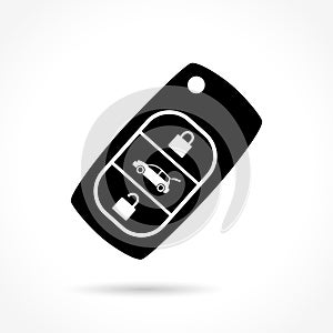 Car key icon on white background