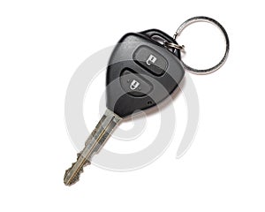 Car key isolated on white background with shadow