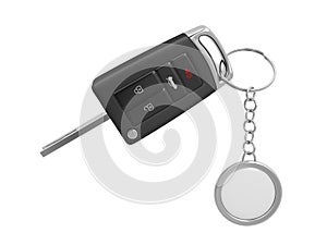 Car key with keyring