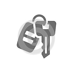 Car key with remote control icon