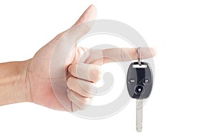 Car key remote with hand