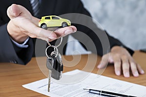 Car key for Vehicle Sales Agreement.