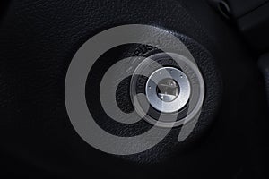 Car keyhole ignition.
