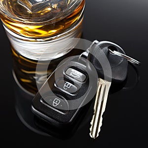 Car Keys and Alcoholic drink