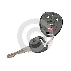 Car keys in flat style, vector illustration