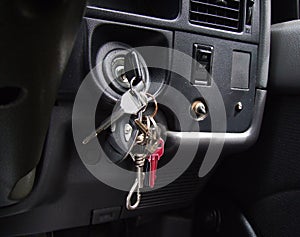 Car keys in ignition photo