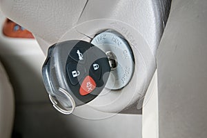 Car keys in ignition (start the car)