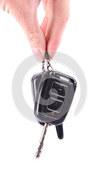 Car keys isolated on white background