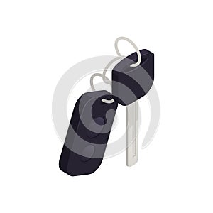 Car Keys Isometric Composition