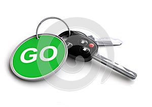 Car Keys with keyring: GO! photo
