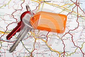 Car Keys and Map Florence