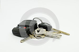 Car keys and remote on key chain