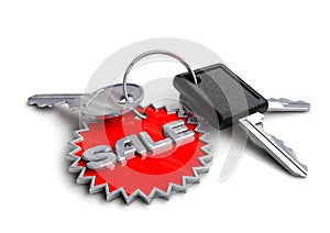 Car keys with Sale keyring