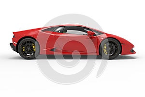 Car Lamborghini huracan on white background02 photo