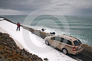 Car in Latrabjarg