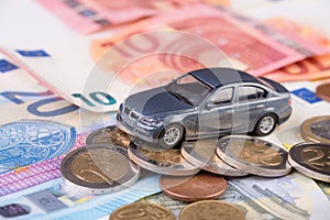 Car leasing transportation costs concept