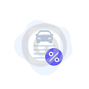 car leasing vector icon for web