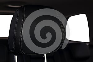 Car leather headrest.