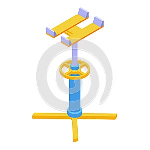 Car lift autoservice icon, isometric style