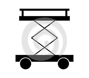 Car lift icon illustrated in vector on white background