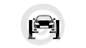 Car lift, servic, front, icon animated motion design HD